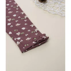 Leggings niña rosa antiguo con estampado floral