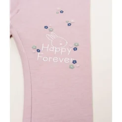 Leggings niña rosa con flores
