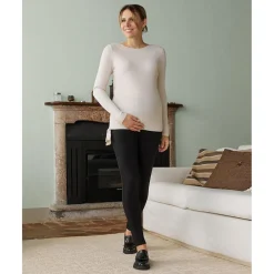 Leggings premamá con banda alta en la cintura