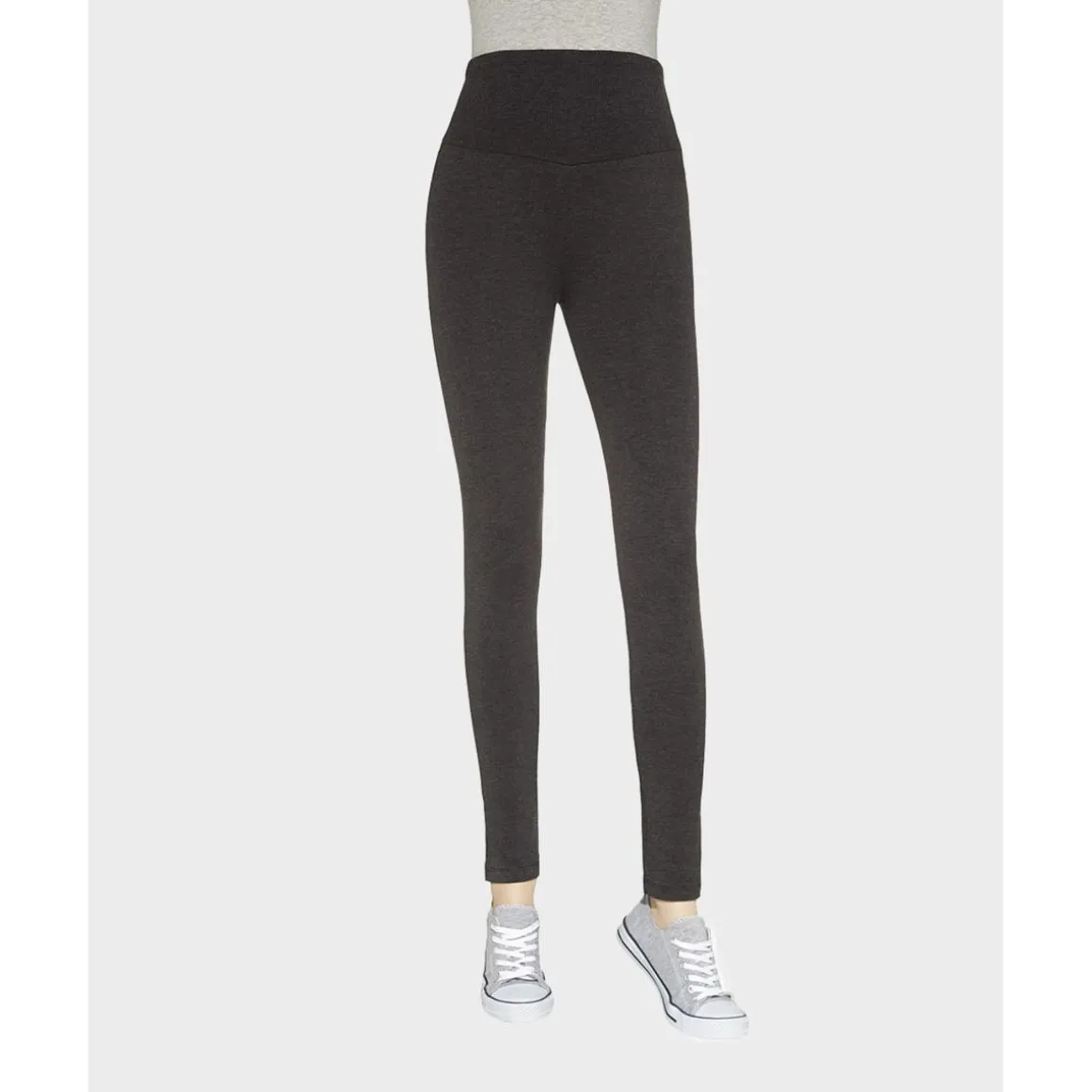 Leggings Premamá Gris Oscuro con Banda Ancha