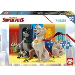 Liga de Super-Mascotas: rompecabezas de 200 piezas grandes, tamaño montado 40 x 28 cm