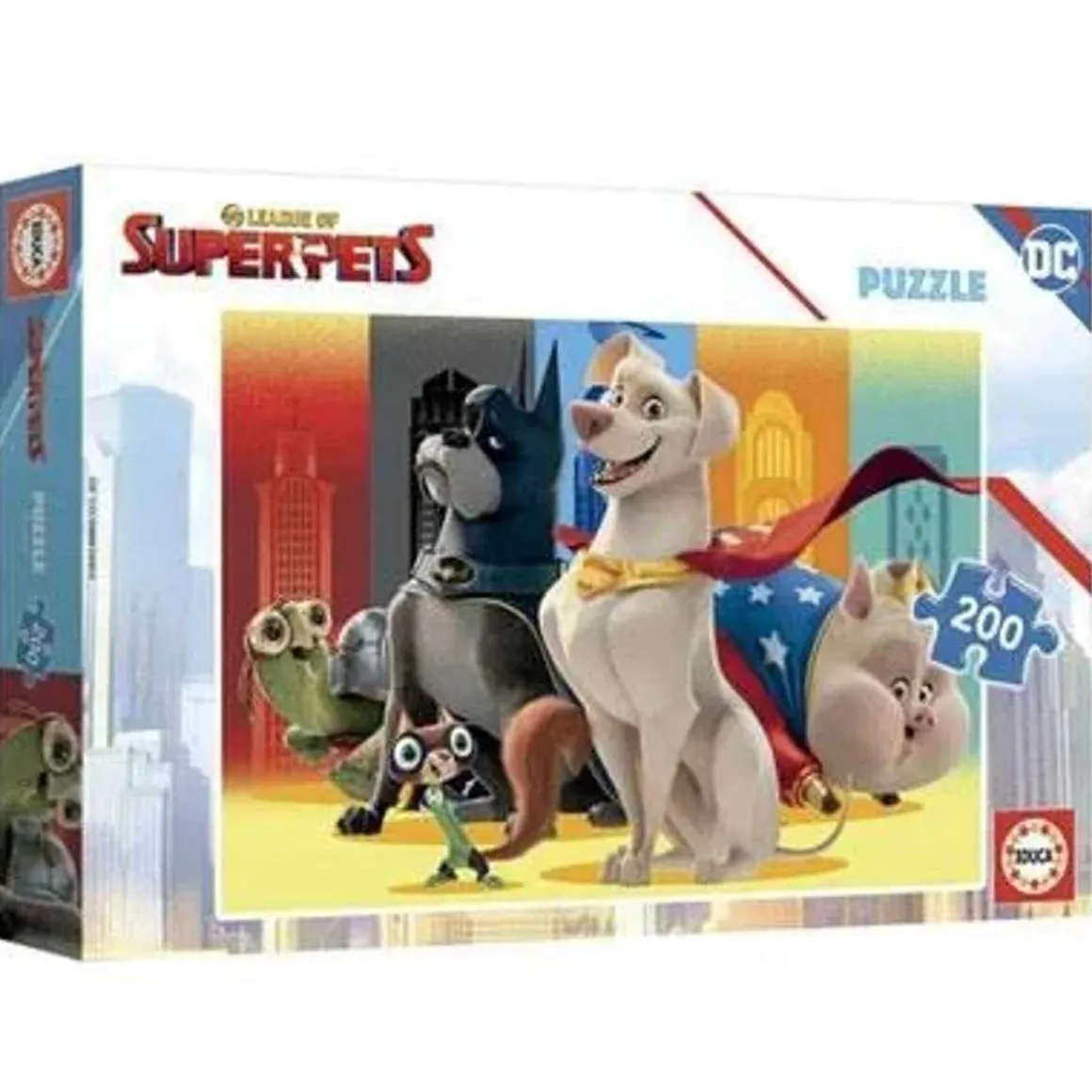 Liga de Super-Mascotas: rompecabezas de 200 piezas grandes, tamaño montado 40 x 28 cm