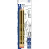 Lápices de grafito con goma, grosor nº2, dureza HB, pack de 3 unidades ㅤ