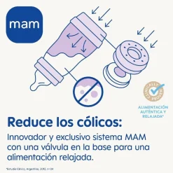 Mam - Biberón Easy Start anticólicos 320ml Rosaㅤ