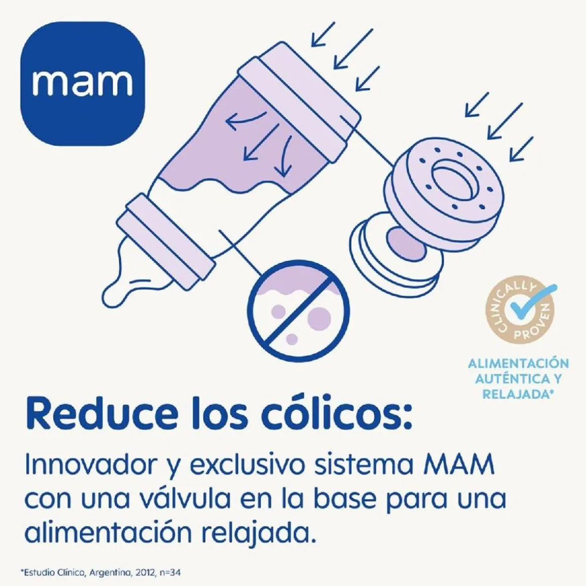 Mam - Biberón Easy Start anticólicos 320ml Rosaㅤ