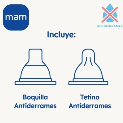 Mam - Biberón transición Trainer 220ml azul