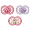 Mam - Pack 3 chupetes Day & Night silicona +6 meses Rosa