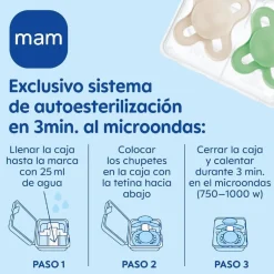 Mam - Pack 3 chupetes Day & Night silicona +6 meses Rosa