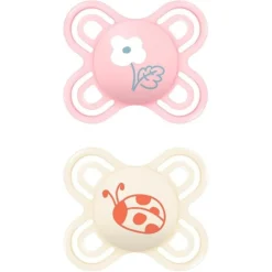 Mam - Pack 2 chupetes Perfect Start silicona mate 0-2 meses rosa