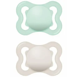 Mam - Pack 2 chupetes Supreme Night silicona brillante 2-6 meses neutro