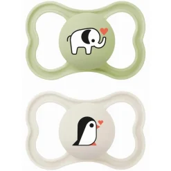 Mam - Pack 2 chupetes Supreme silicona mate +6 meses neutro