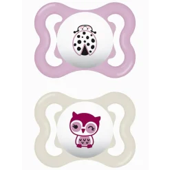 Mam - Pack 2 chupetes Supreme silicona mate 2-6 meses rosa
