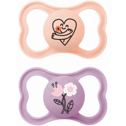 Mam - Pack 2 chupetes Supreme silicona mate +6 meses rosa