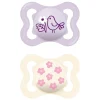 Mam - Pack 2 chupetes Supreme Night silicona brillante 2-6 meses rosa
