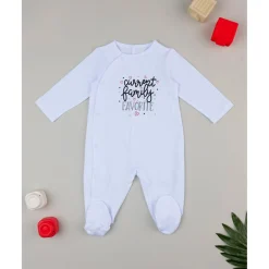 Mameluco unisex blanco con estampado