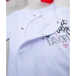 Mameluco unisex blanco con estampado