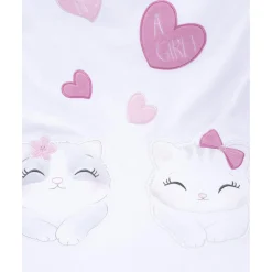 Manta de cuna para niña "Gatitos"