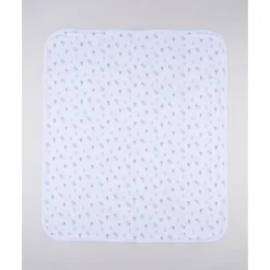 Manta interlock blanca con ositos para recién nacido