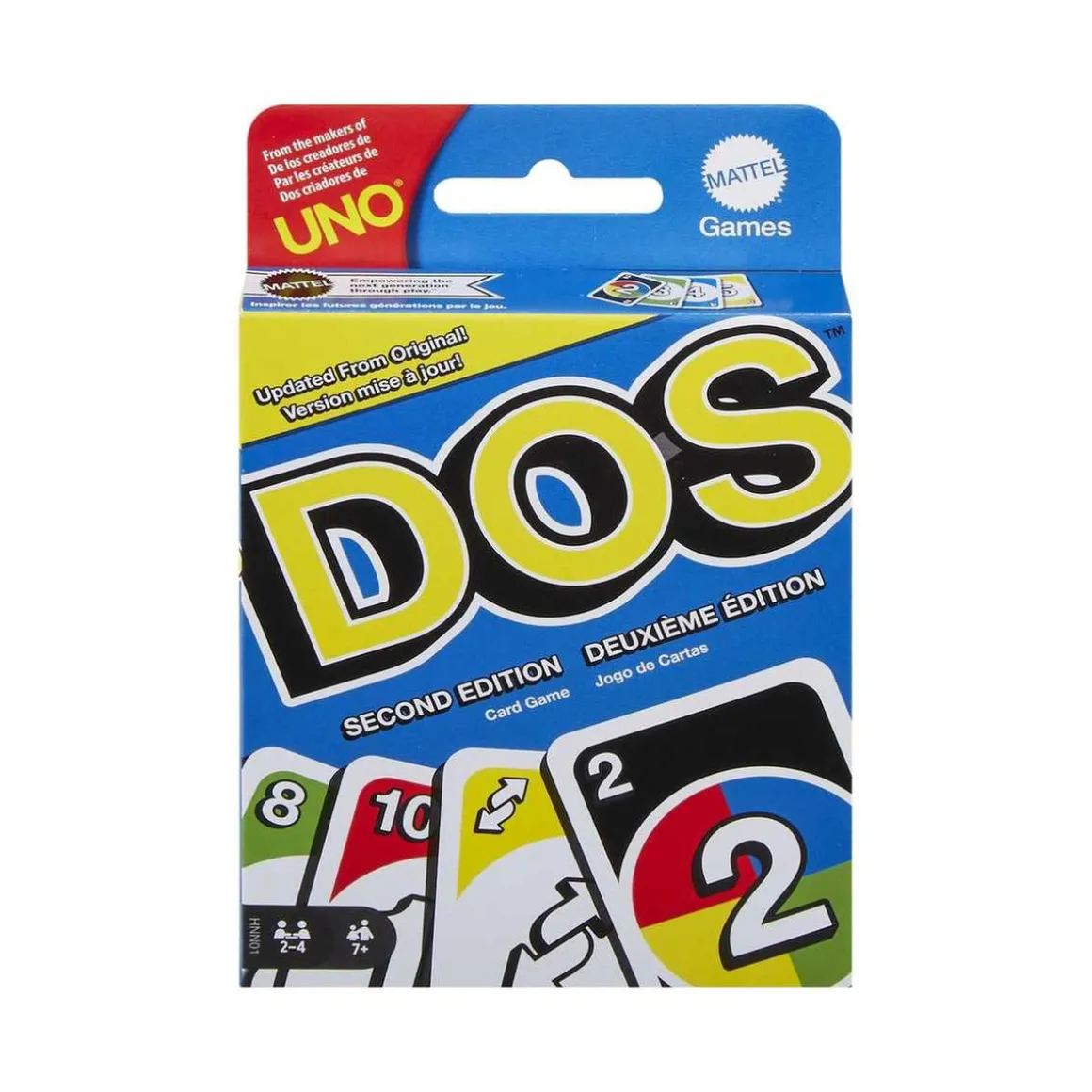 Mattel - Juego de cartas Dos segunda edición familiar de mesa ㅤ