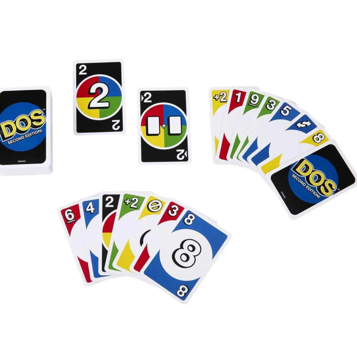 Mattel - Juego de cartas Dos segunda edición familiar de mesa ㅤ