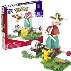 Mattel - Pokemon - Construcción Pokémon con movimiento: Pikachu, Wooloo y Pidgey, 240 bloques ㅤ