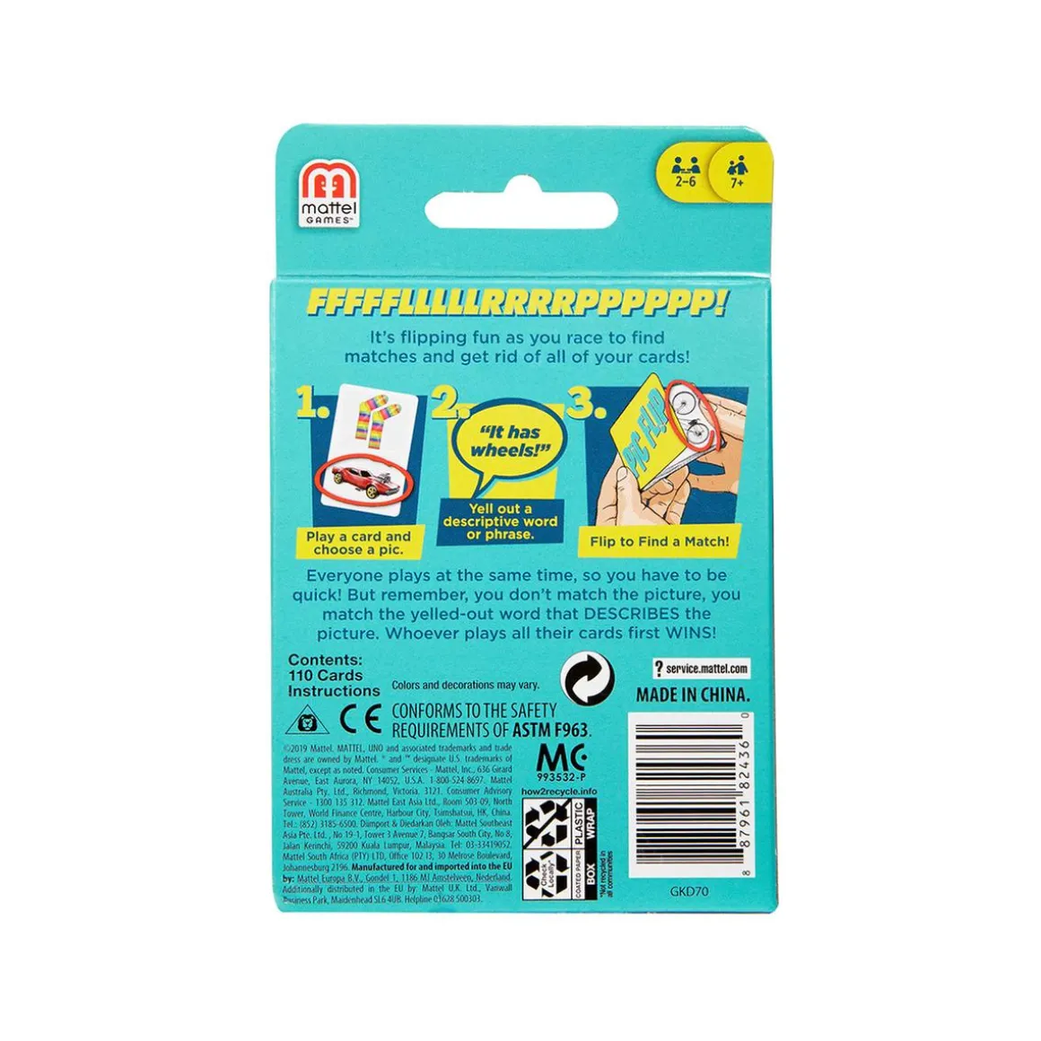 Mattel Games - Pic Flip - Juego de Cartas