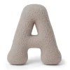 MeowBaby - Almohada Infantil con Forma de Letra “A” Color Gris Claro “Bearly A”