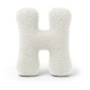 MeowBaby - Almohada Infantil con Forma de Letra “H” Color Blanco Roto “Bearly H”