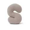 MeowBaby - Almohada Infantil con Forma de Letra “S” Color Gris Claro “Bearly S”