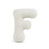 MeowBaby - Almohada Infantil con Forma de Letra “F” Color Blanco Roto “Bearly F”