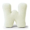 MeowBaby - Almohada Infantil con Forma de Letra “W” Color Crema “Bearly W”