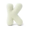 MeowBaby - Almohada Infantil con Forma de Letra “K” Color Crema “Bearly K”