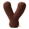 MeowBaby - Almohada Infantil con Forma de Letra “Y” Color Marrón Oscuro “Bearly Y”