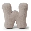 MeowBaby - Almohada Infantil con Forma de Letra “W” Color Gris Claro “Bearly W”