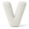 MeowBaby - Almohada Infantil con Forma de Letra “V” Color Blanco Roto “Bearly V”