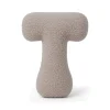 MeowBaby - Almohada Infantil con Forma de Letra “T” Color Gris Claro “Bearly T”