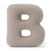 MeowBaby - Almohada Infantil con Forma de Letra “B” Color Gris Claro “Bearly B”