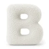 MeowBaby - Almohada Infantil con Forma de Letra “B” Color Blanco Roto “Bearly B”