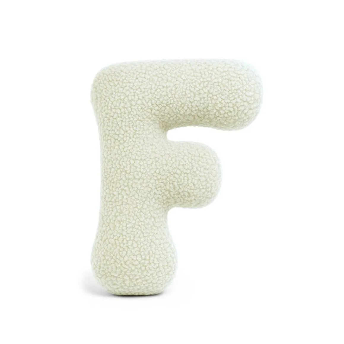MeowBaby - Almohada Infantil con Forma de Letra “F” Color Crema “Bearly F”