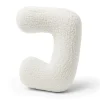 MeowBaby - Almohada Infantil con Forma de Letra “J” Color Blanco Roto “Bearly J”