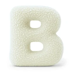 MeowBaby - Almohada Infantil con Forma de Letra “B” Color Crema “Bearly B”