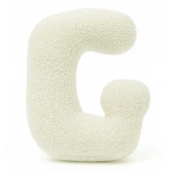 MeowBaby - Almohada Infantil con Forma de Letra “G” Color Crema “Bearly G”