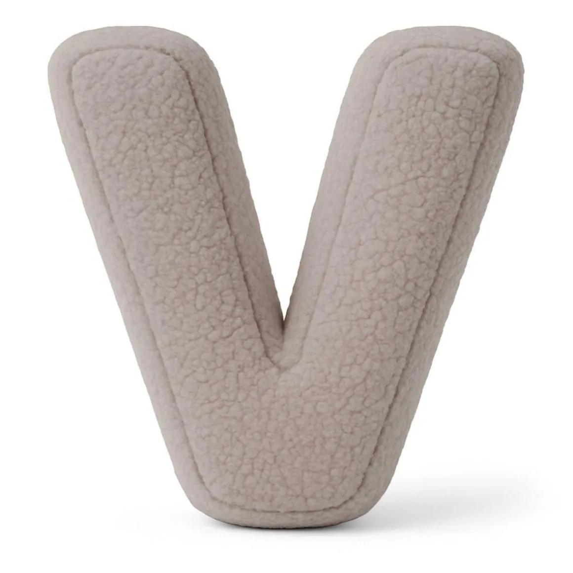 MeowBaby - Almohada Infantil con Forma de Letra “V” Color Gris Claro “Bearly V”