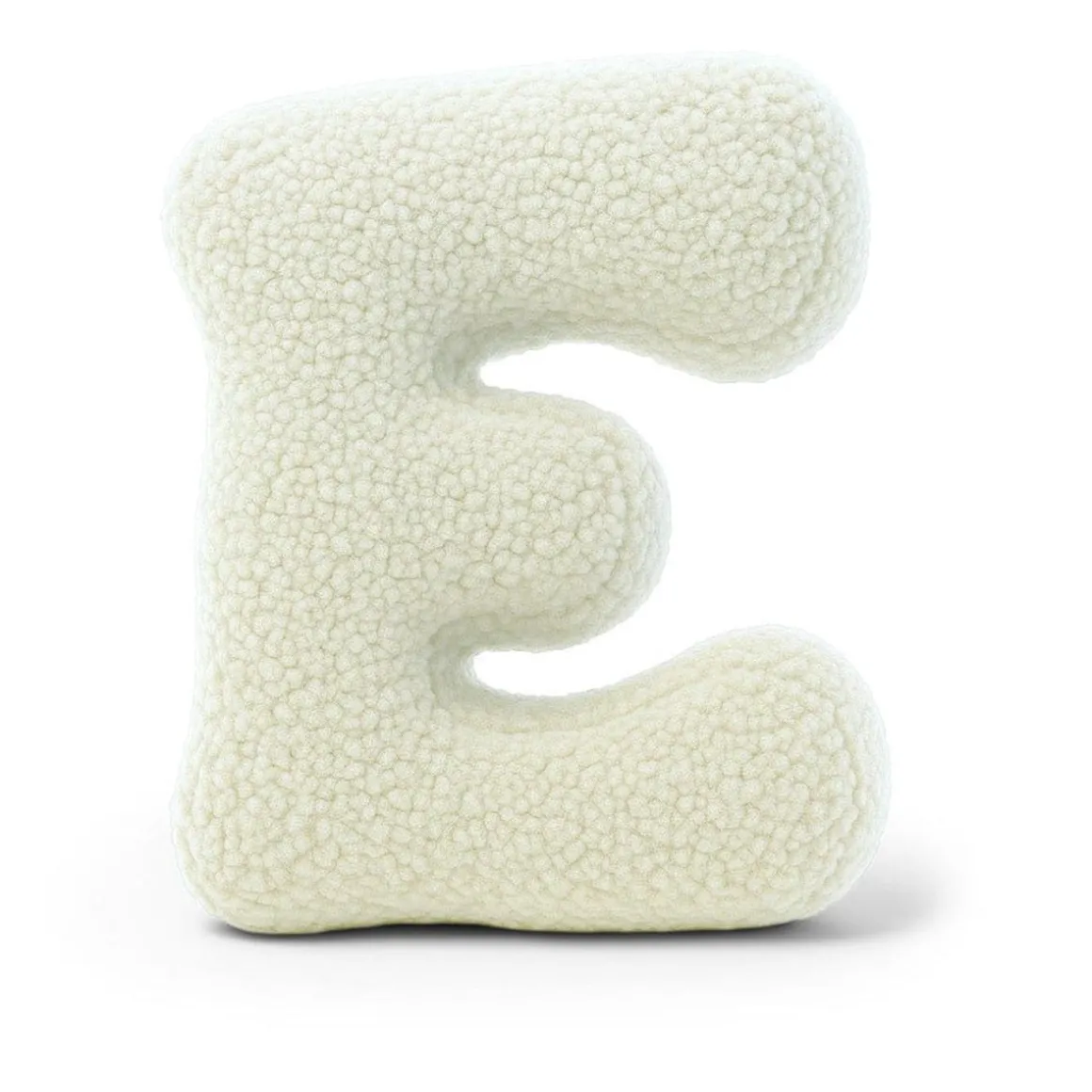MeowBaby - Almohada Infantil con Forma de Letra “E” Color Crema “Bearly E”