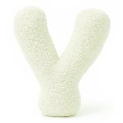 MeowBaby - Almohada Infantil con Forma de Letra “Y” Color Crema “Bearly Y”