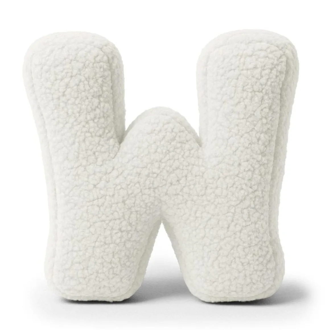 MeowBaby - Almohada Infantil con Forma de Letra “W” Color Blanco Roto “Bearly W”