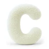 MeowBaby - Almohada Infantil con Forma de Letra “C” Color Crema “Bearly C”