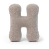 MeowBaby - Almohada Infantil con Forma de Letra “H” Color Gris Claro “Bearly H”