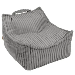 MeowBaby - Churros Sako Bag – Puf infantil en gris claro