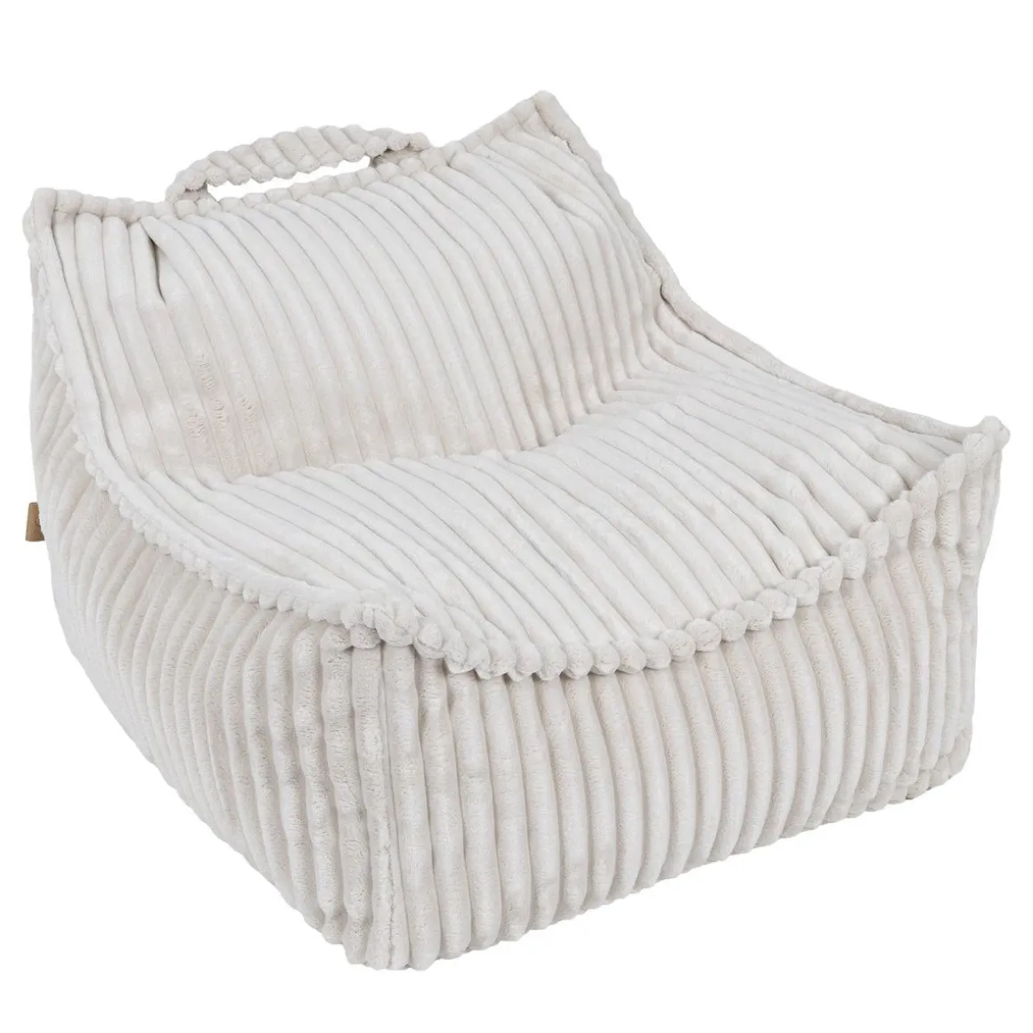 MeowBaby - Churros Sako Bag – Puf infantil en blanco